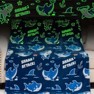 Shark Attack Glow-in-the-Dark Throw